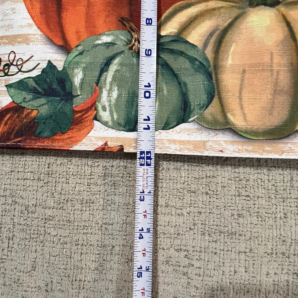 Home Collection Set of 6 Fabric Placemats Pumpkins Fall Autumn Thanksgiving New!